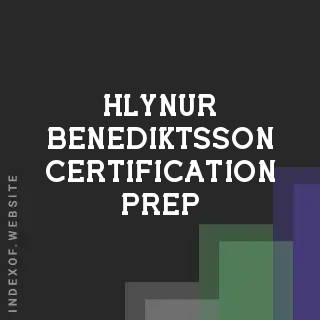 Hlynur Benediktsson Certification Prep | Indexof
