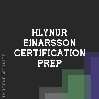 Hlynur Einarsson Certification Prep | Indexof