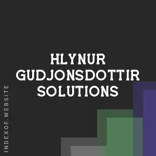 Hlynur Gudjonsdottir Solutions | Indexof