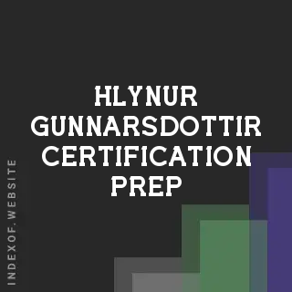 Hlynur Gunnarsdottir Certification Prep | Indexof