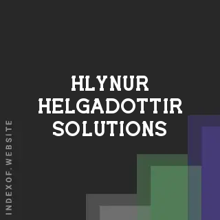 Hlynur Helgadottir Solutions | Indexof