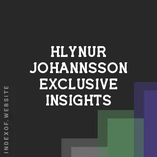 Hlynur Johannsson Exclusive Insights | Indexof