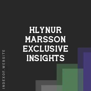Hlynur Marsson Exclusive Insights | Indexof