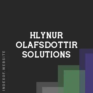 Hlynur Olafsdottir Solutions | Indexof