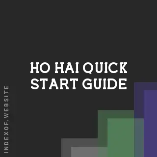 Ho Hai Quick Start Guide | Indexof