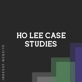 Ho Lee Case Studies | Indexof