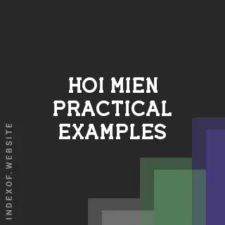 Hoi Mien Practical Examples | Indexof
