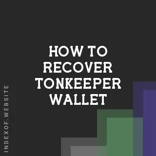 How to Recover Tonkeeper Wallet: 2026 Lost Phone Emergency Guide - Indexof