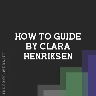 How to Guide by Clara Henriksen | Indexof