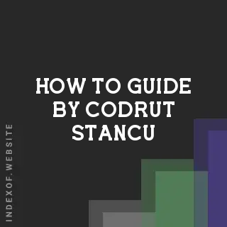 How to Guide by Codrut Stancu | Indexof