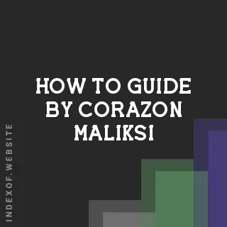 How to Guide by Corazon Maliksi | Indexof