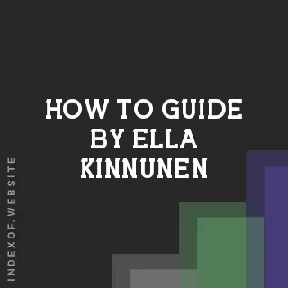How to Guide by Ella Kinnunen | Indexof
