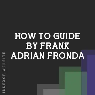 How to Guide by Frank Adrian Fronda | Indexof