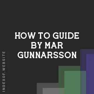 How to Guide by Mar Gunnarsson | Indexof