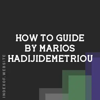 How to Guide by Marios Hadijidemetriou | Indexof