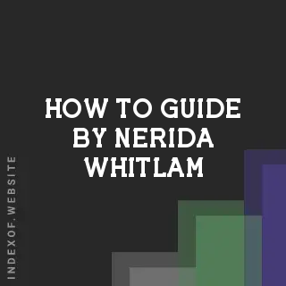 How to Guide by Nerida Whitlam | Indexof
