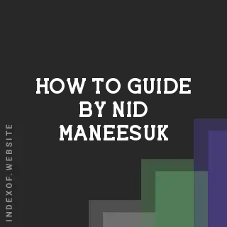 How to Guide by Nid Maneesuk | Indexof