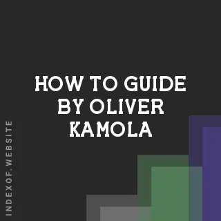 How to Guide by Oliver Kamola | Indexof