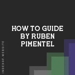 How to Guide by Ruben Pimentel | Indexof