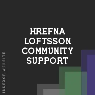 Hrefna Loftsson Community Support | Indexof