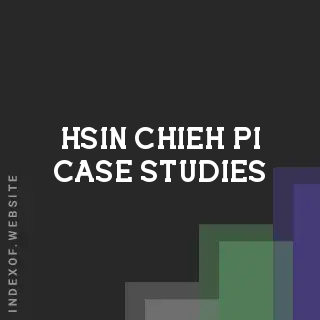Hsin-chieh Pi Case Studies | Indexof