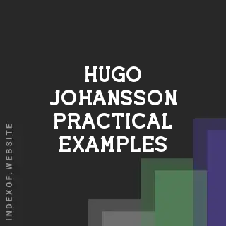 Hugo Johansson Practical Examples | Indexof