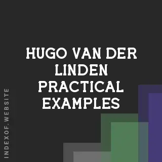 Hugo van der Linden Practical Examples | Indexof