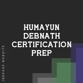 Humayun Debnath Certification Prep | Indexof