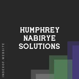 Humphrey Nabirye Solutions | Indexof