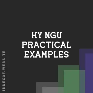 Hy Ngu Practical Examples | Indexof