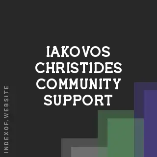 Iakovos Christides Community Support | Indexof