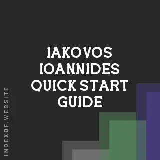 Iakovos Ioannides Quick Start Guide | Indexof