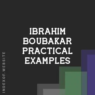 Ibrahim Boubakar Practical Examples | Indexof