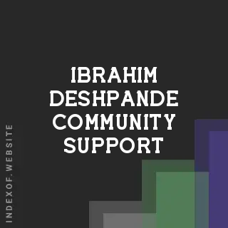 Ibrahim Deshpande Community Support | Indexof