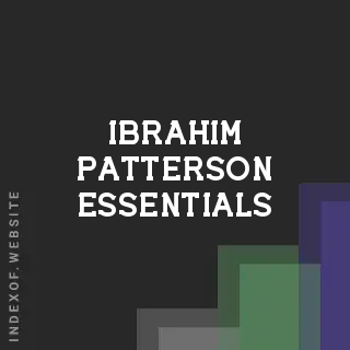 Ibrahim Patterson Essentials | Indexof