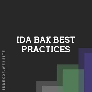 Ida Bak Best Practices | Indexof