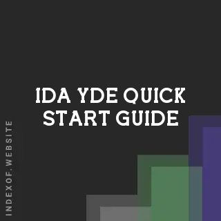 Ida Yde Quick Start Guide | Indexof