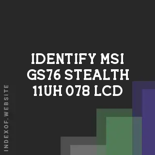 Identify MSI GS76 Stealth 11UH-078 LCD Panel Model Without Disassembly