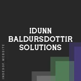 Idunn Baldursdottir Solutions | Indexof