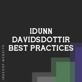 Idunn Davidsdottir Best Practices | Indexof