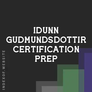 Idunn Gudmundsdottir Certification Prep | Indexof