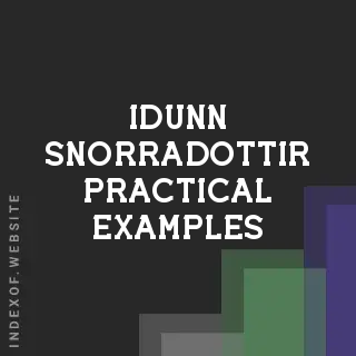 Idunn Snorradottir Practical Examples | Indexof