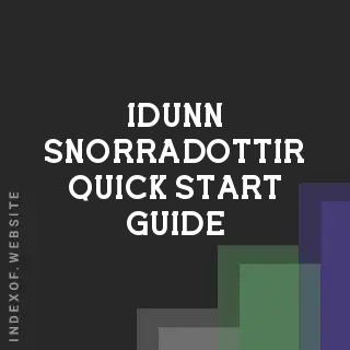 Idunn Snorradottir Quick Start Guide | Indexof