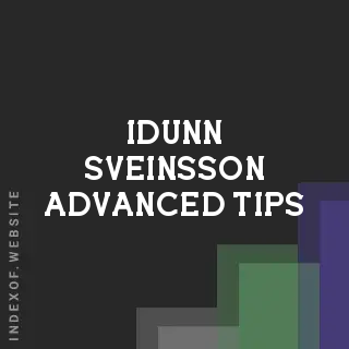 Idunn Sveinsson Advanced Tips | Indexof