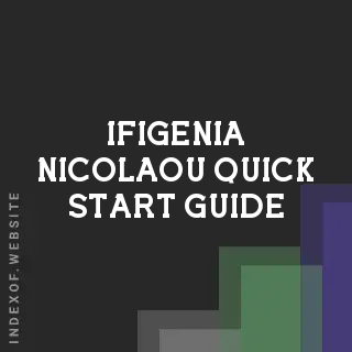 Ifigenia Nicolaou Quick Start Guide | Indexof