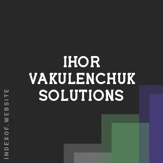 Ihor Vakulenchuk Solutions | Indexof