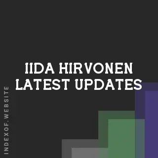 Iida Hirvonen Latest Updates | Indexof