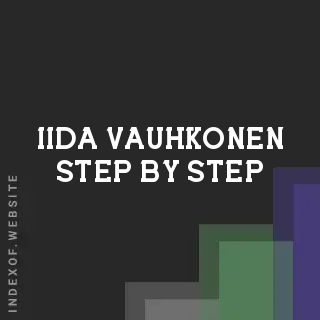 Iida Vauhkonen Step-by-Step | Indexof