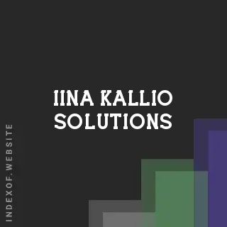 Iina Kallio Solutions | Indexof