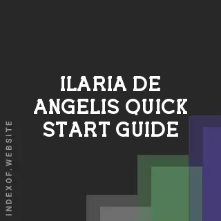 Ilaria De Angelis Quick Start Guide | Indexof